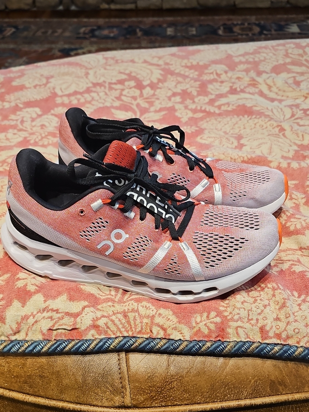 On Running Cloudstratus Women's Coral and White Running Shoes